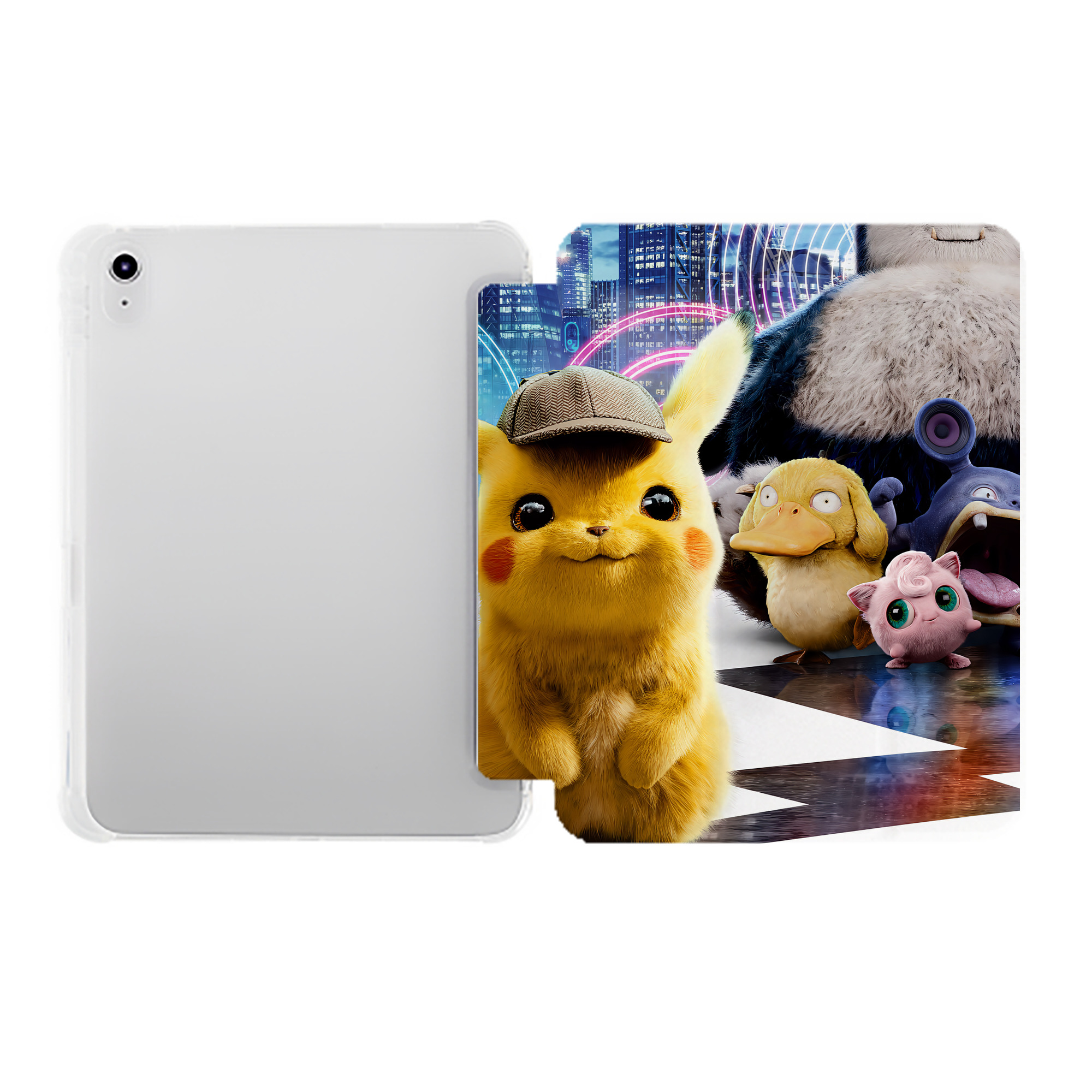 （画像用） ポケットモンスター Pokémon IPad ケース ペン収納付き 三つ折りスタンド PUレザー×シリコン 対応機種9.5/10.5/10.9インチ